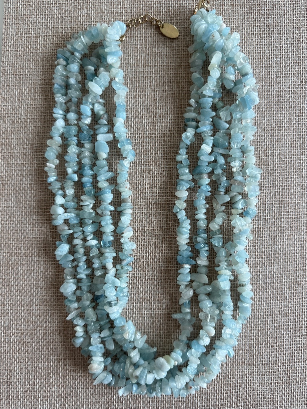 Elegant Aquamarine Beaded Necklace